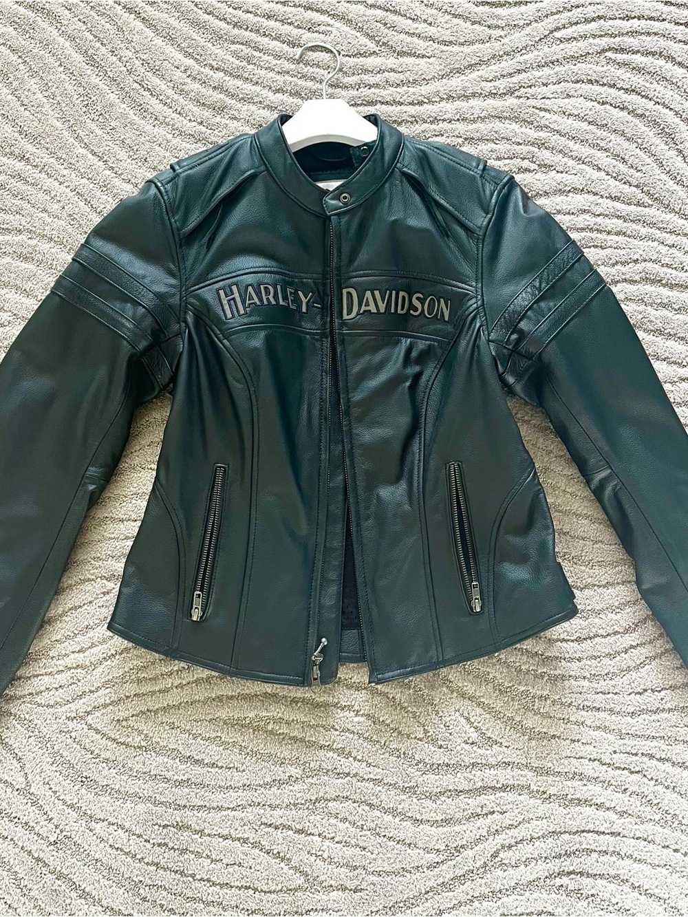 NEW SEXY Harley-Davidson Womenโs Black Leather Motorcycle Jacket